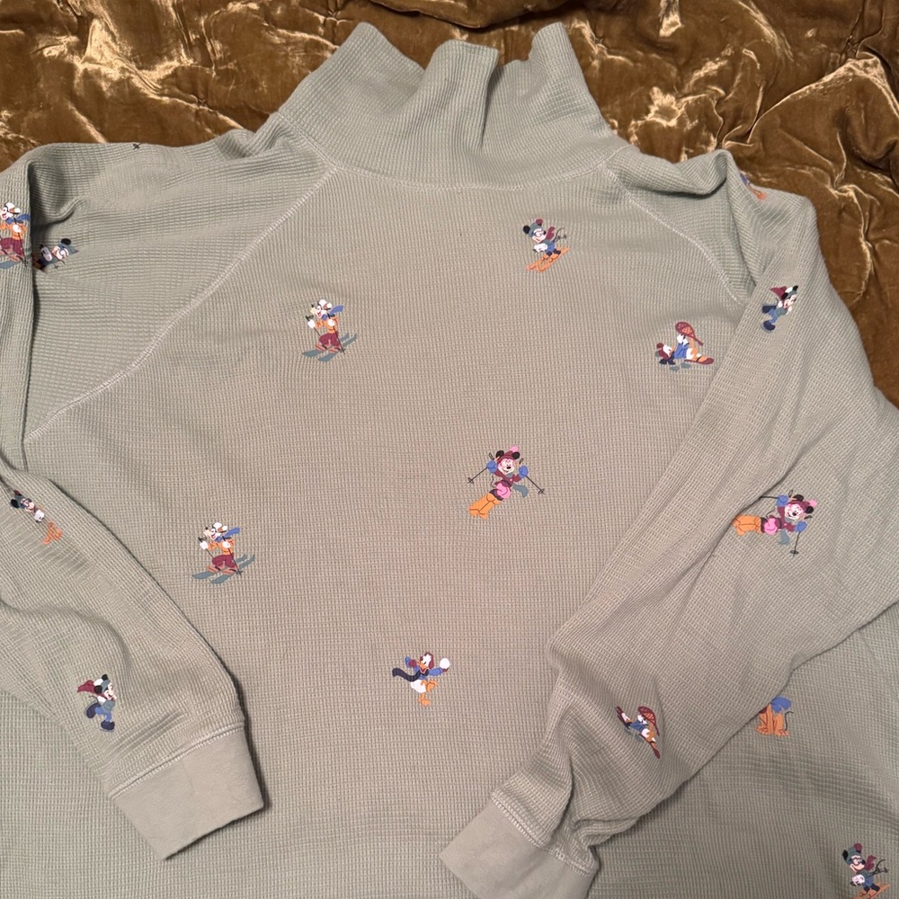 Disney Parks Mickey and Friends Waffle Turtle Neck